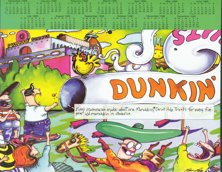 Dunkin Donuts illustration, by Kevin Pope.